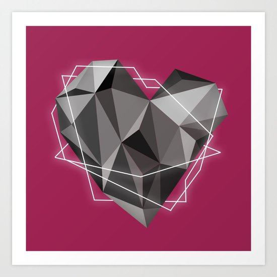 Geometric Heart Art Print