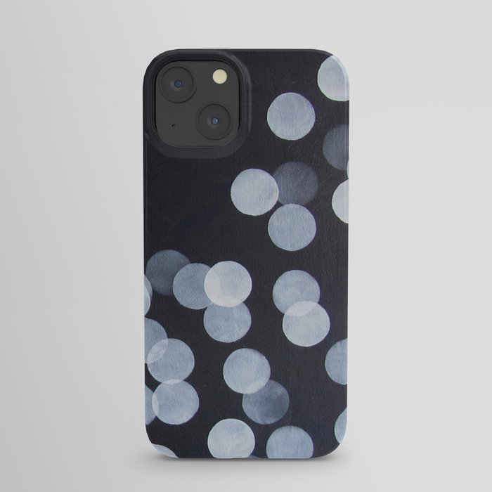 No. 44 - Print of Bokeh Inspired Black and White Modern Abstract Painting iPhone Case