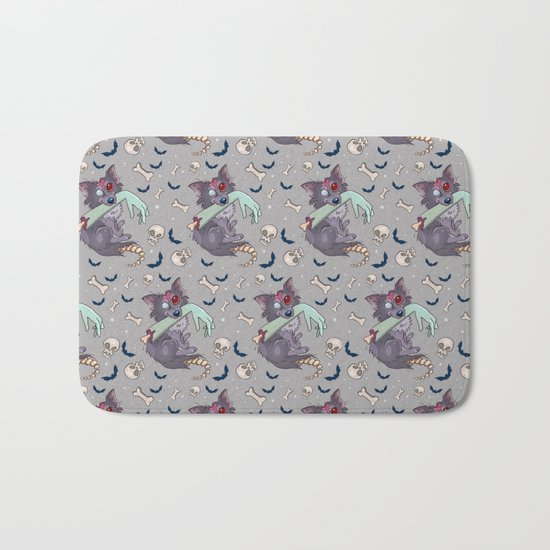 Rufus the zombie dog Bath Mat