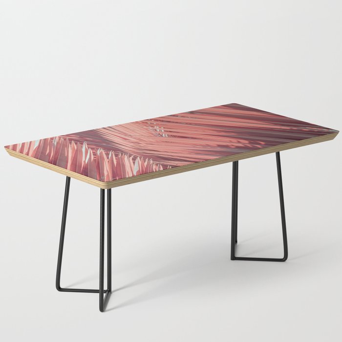 Colorful Palm Leaf Tropical Coffee Table