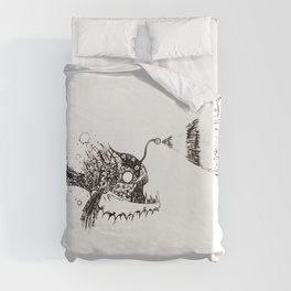 Just keep swimming... Duvet Cover