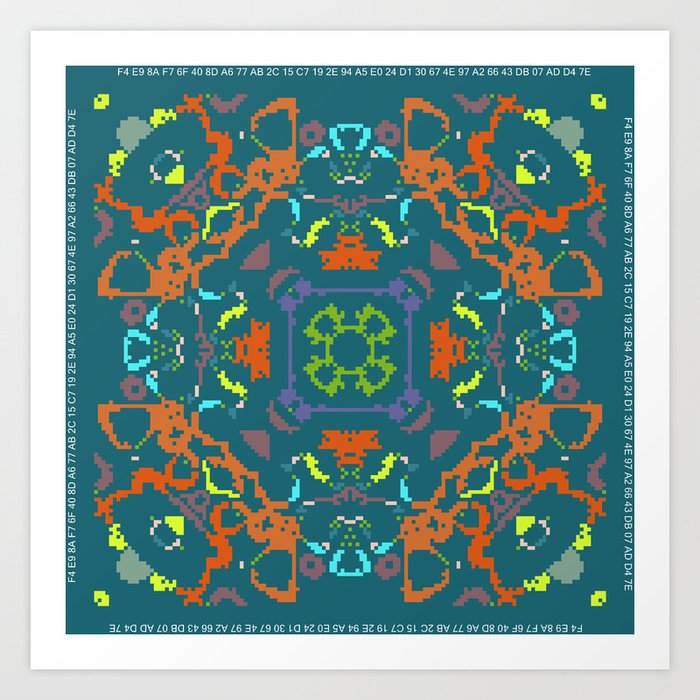 Ca Fantasy 16 Art Print By Cellulrautomataart