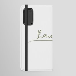 Laura name on a rose Android Wallet Case