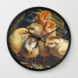 baby chicks Wall Clock