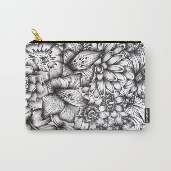 Tropical Flowers Carry-All Pouch