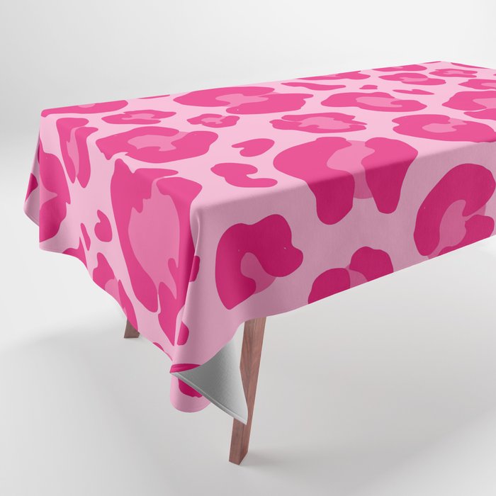 Pink Leopard Print Pattern Wallpaper - Preppy Aesthetic Tablecloth