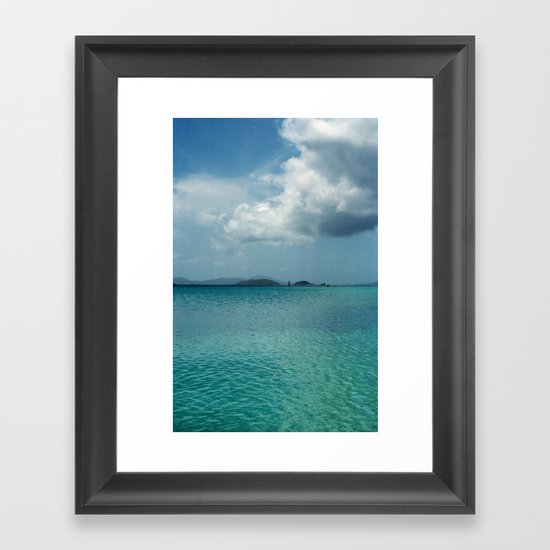 Caribbean Sea View Framed Art Print