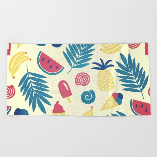 VINTAGE SUMMER Beach Towel