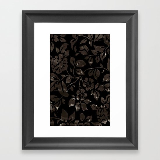 floral grunge Framed Art Print