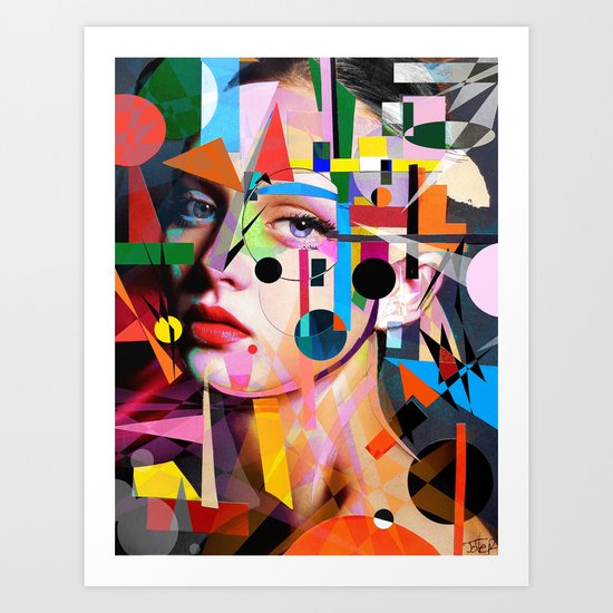 SHE LOVES COLORS Art Print