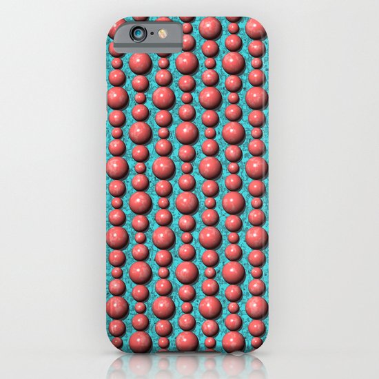 Bead Pattern, Coral & Turqoise iPhone & iPod Case