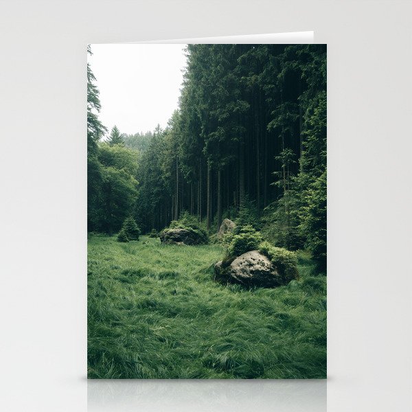 Meadow in a Forest Landscape Photography Stationery Cards