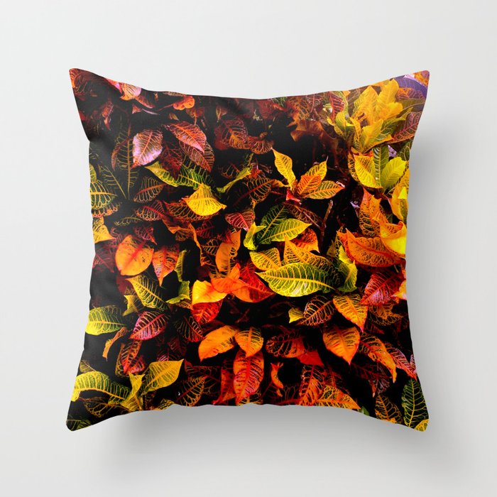 Red, Yellow, Green Throw Pillow