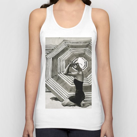 girl on the beach Unisex Tank Top