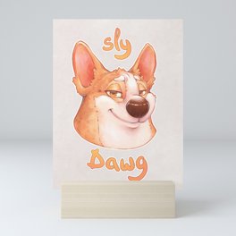 Sly Dawg Corgi Mini Art Print