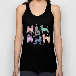 Poodles by Veronique de Jong Unisex Tanktop | Illustration, Dog, Illustrate, Drawing, Veroniquedejong, Poodles, Pattern, Acrylic, Curated, Dogs 