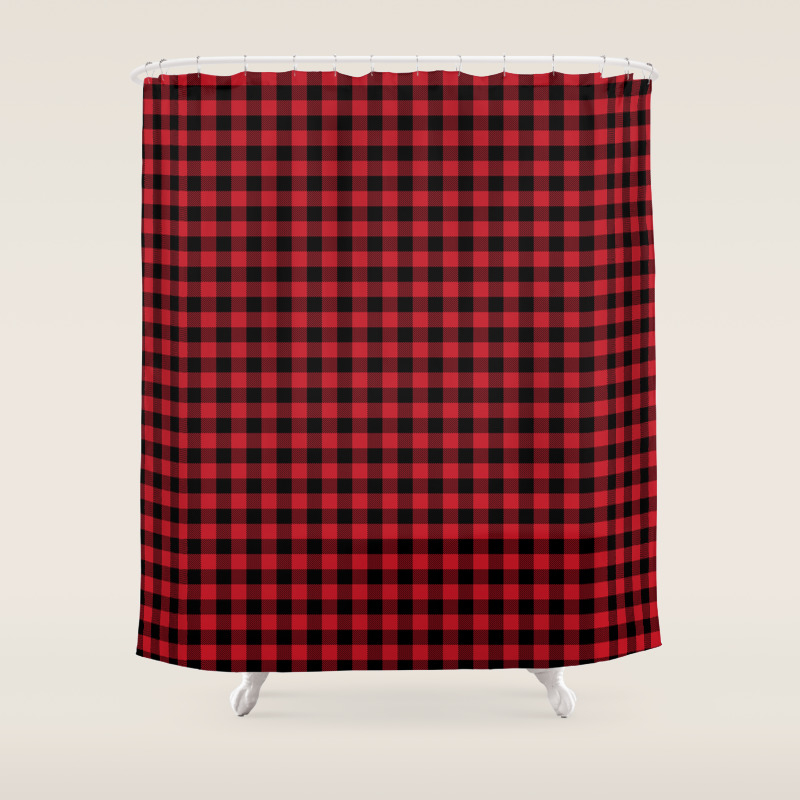 Winter Red And Black Plaid Christmas Gifts Minimal Pattern Plaids