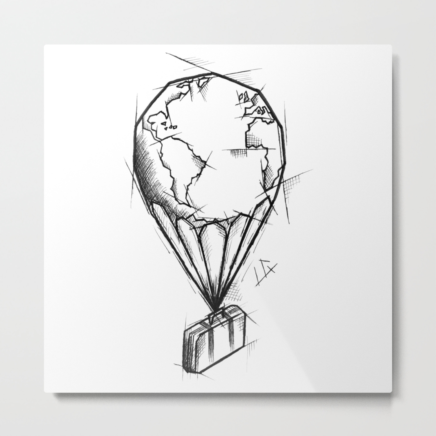 Balloon Handmade Drawing Made In Pencil Charcoal And Ink Tattoo