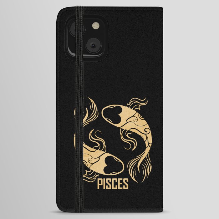 Pisces Symbol Birthday Zodiac Pisces iPhone Wallet Case