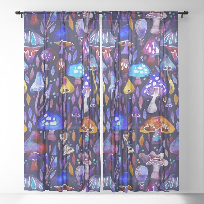 Mushroom Magic – Galaxy Sheer Curtain