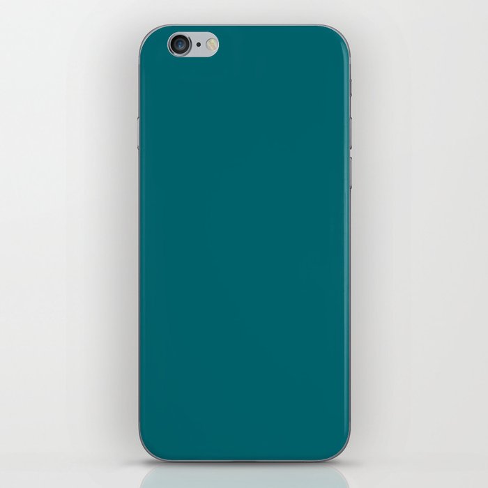 Harbor Blue deep teal solid color modern abstract pattern  iPhone Skin