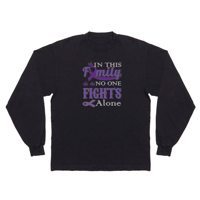 Family No One Alone Pancreatic Cancer Awareness Long Sleeve T Shirt