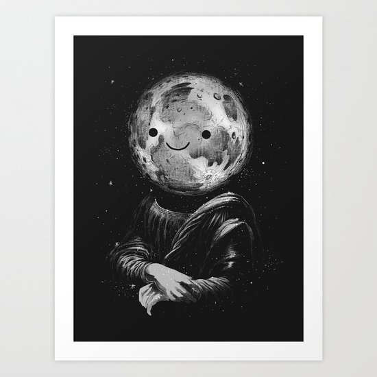 Moonalisa Art Print