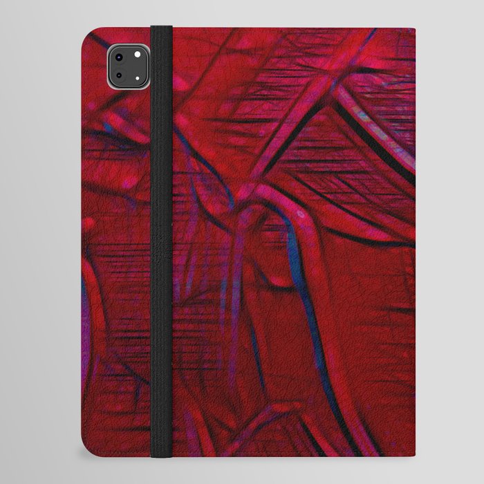 Dripping Red Abstract Painting iPad Folio Case