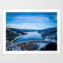 Blue Mountain Dam Art Print