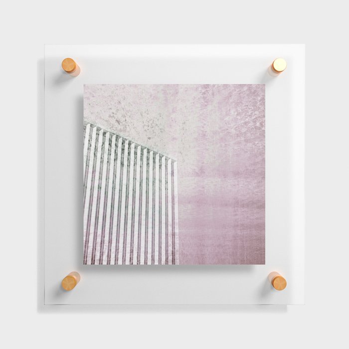 pink blush skyscraper abstract architecture construction Floating Acrylic Print