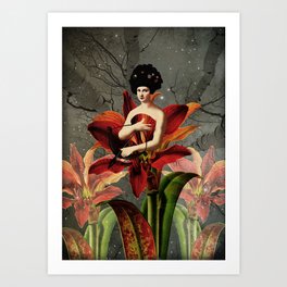 Flowers and love Art Print