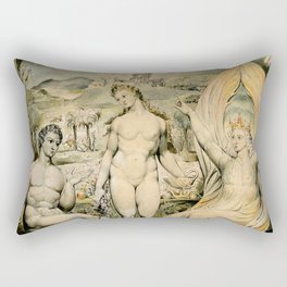 William Blake "The Archangel Raphael with Adam and Eve (Illustration to Milton's Paradise Lost)" Rectangular Pillow