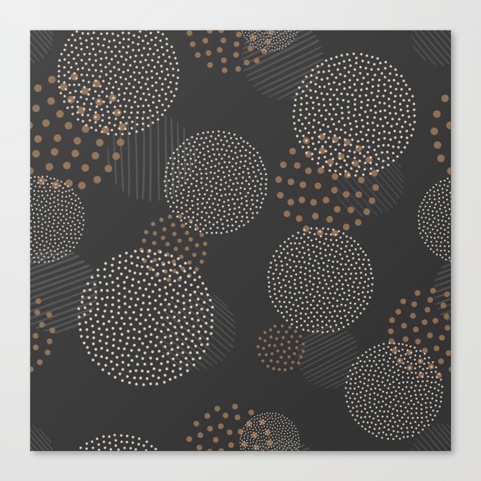 Luxury Golden colors Aesthetic Design Canvas Print