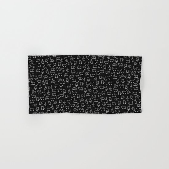 Black cats on black Hand & Bath Towel