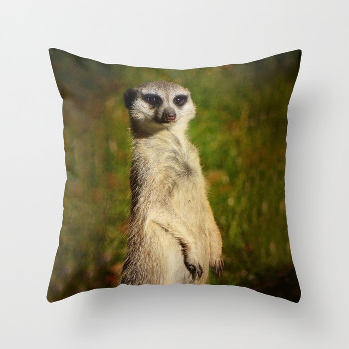 I Am A Model A Meerkat Throw Pillow By Gunadesign Society6