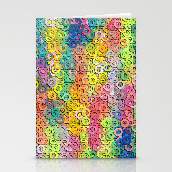 Little colorful rings Stationery Cards