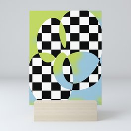 Abstract Shapes on Liquid Colors 2.0 Mini Art Print