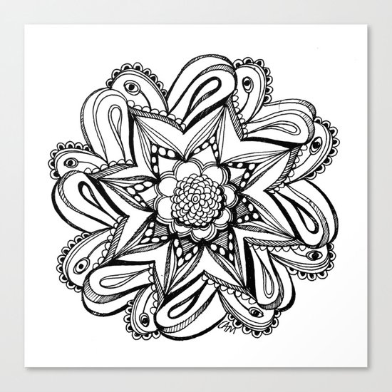 Zendala ornate Canvas Print