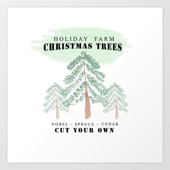 Christmas Tree Farm Art Print By Sylviacookphotography Society6