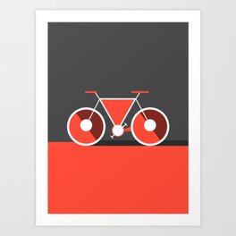 Abstract cycle | Orange and grey color palette Art Print