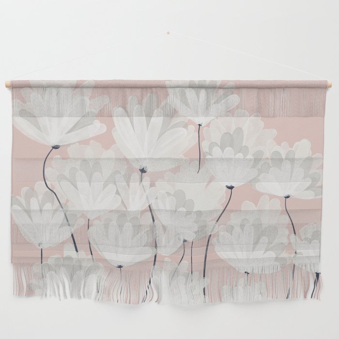 White painterly flowers Wall Hanging