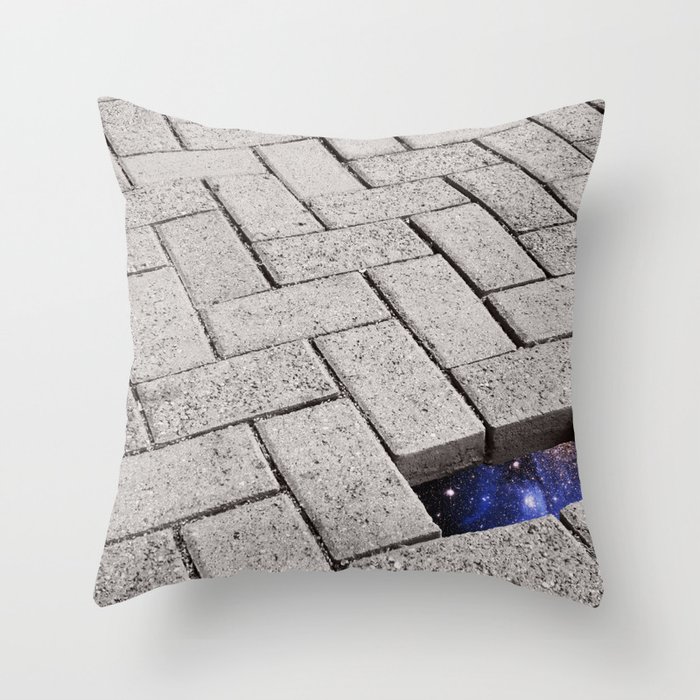 Holes in the Fabric Throw Pillow