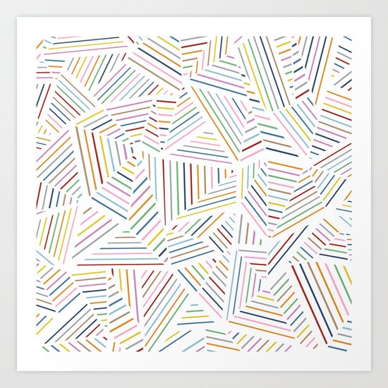 Ab Linear Rainbowz Art Print