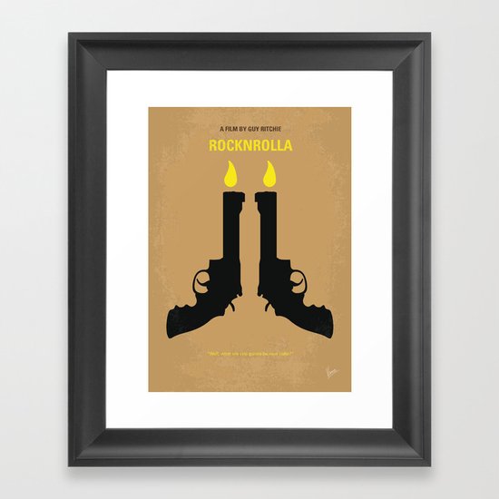 No071 My Rocknrolla minimal movie poster Framed Art Print