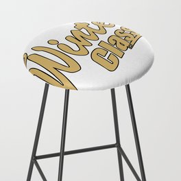 Winter Classy Logo (Gold) Bar Stool