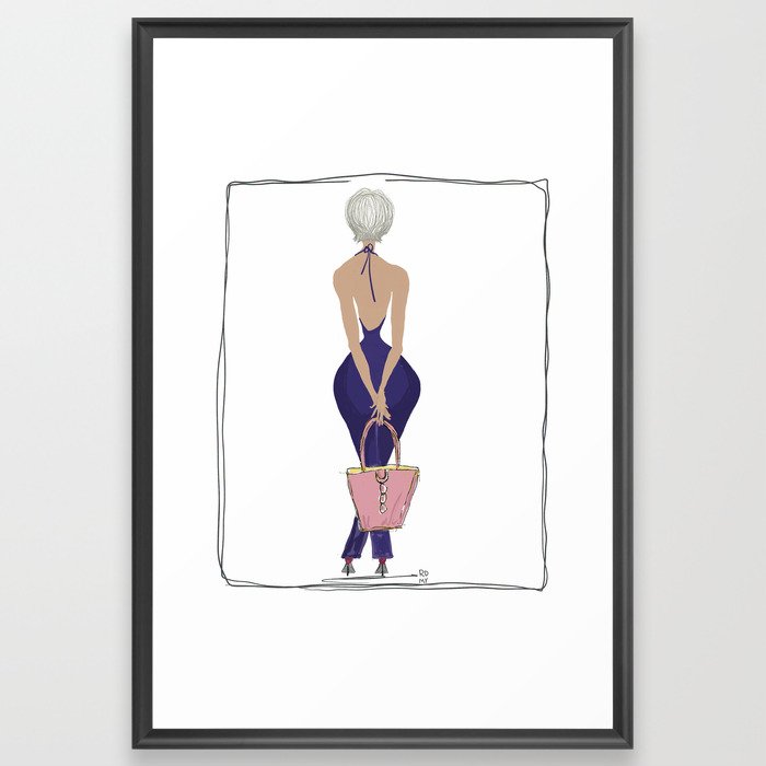 Curvy Girl Newport Beach Framed Art Print