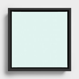 Soft Mint Blue Framed Canvas