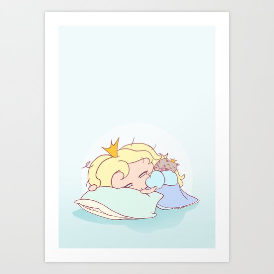 Lil Princess Nap Time Art Print