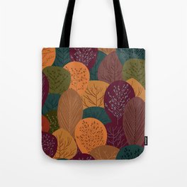 Autumn forest seamless pattern Tote Bag