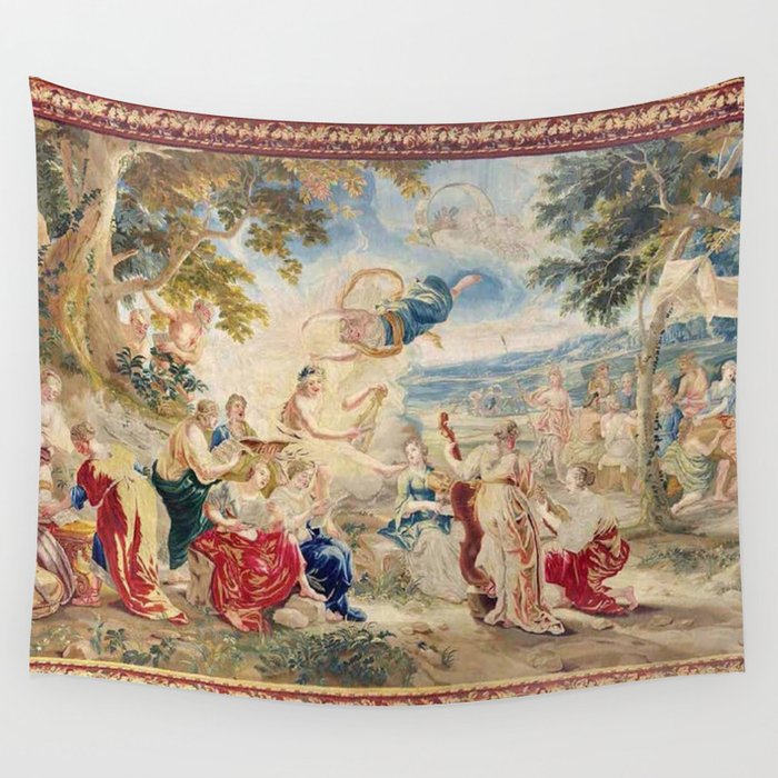 Antique Brussels Tapestry 18th Century The Wedding of Psyche  Wall Tapestry